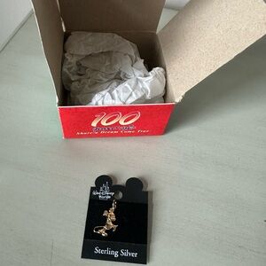 Sterling silver Mickey Mouse charm from Walt Disney world with 100 years box